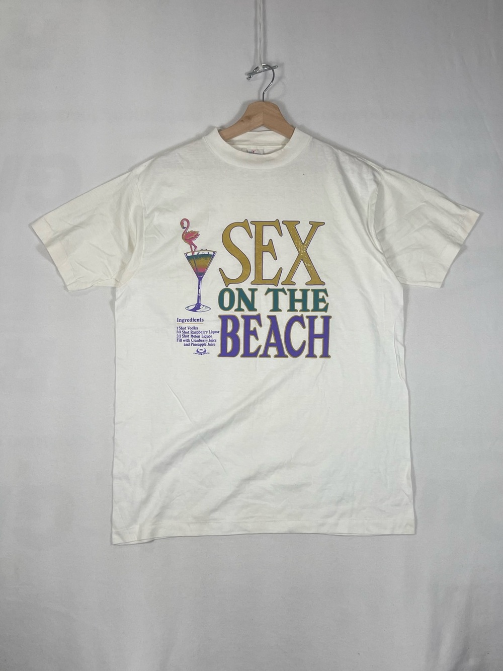 Vtg 1992 Sex on the Beach MBS Love Unlimited Cocktail Ingredients T shirt Sz M